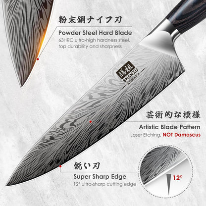 10 inch Bread Knife in Powder Steel, Serrated Bread Knife for Homemade Bread Sourdough Ultra Sharp Bread Slicer Knives with Ergonomic Pakkawood Handle for Sourdough, Turkey and Fruit