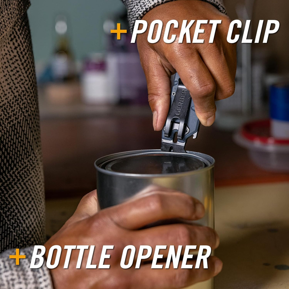 Prybrid Pocket Knife Multitool 8-in-1 Box Cutter, Bottle Opener,Blue