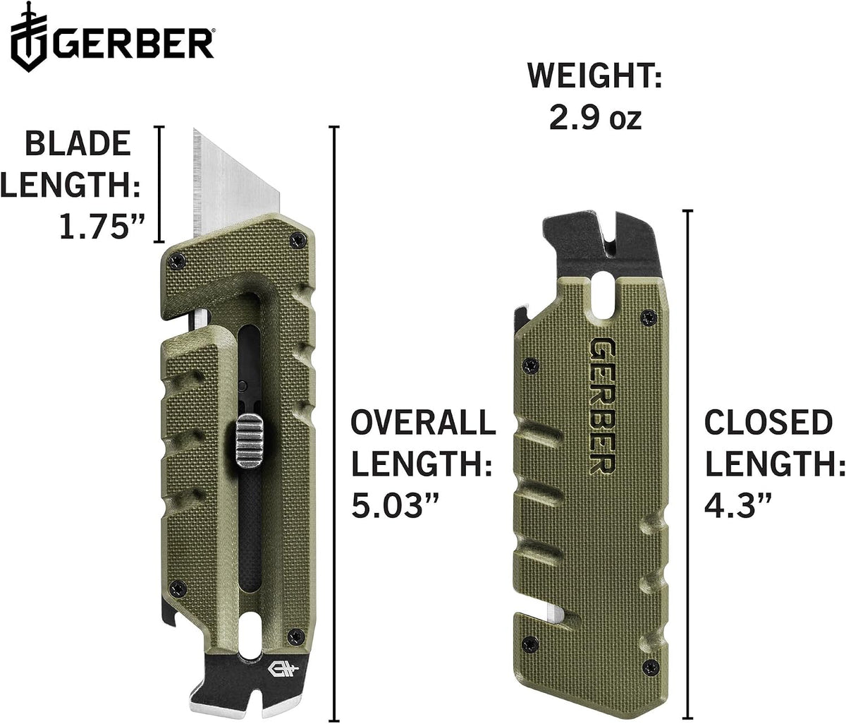 Prybrid Pocket Knife Multitool 8-in-1 Box Cutter, Bottle Opener,Blue