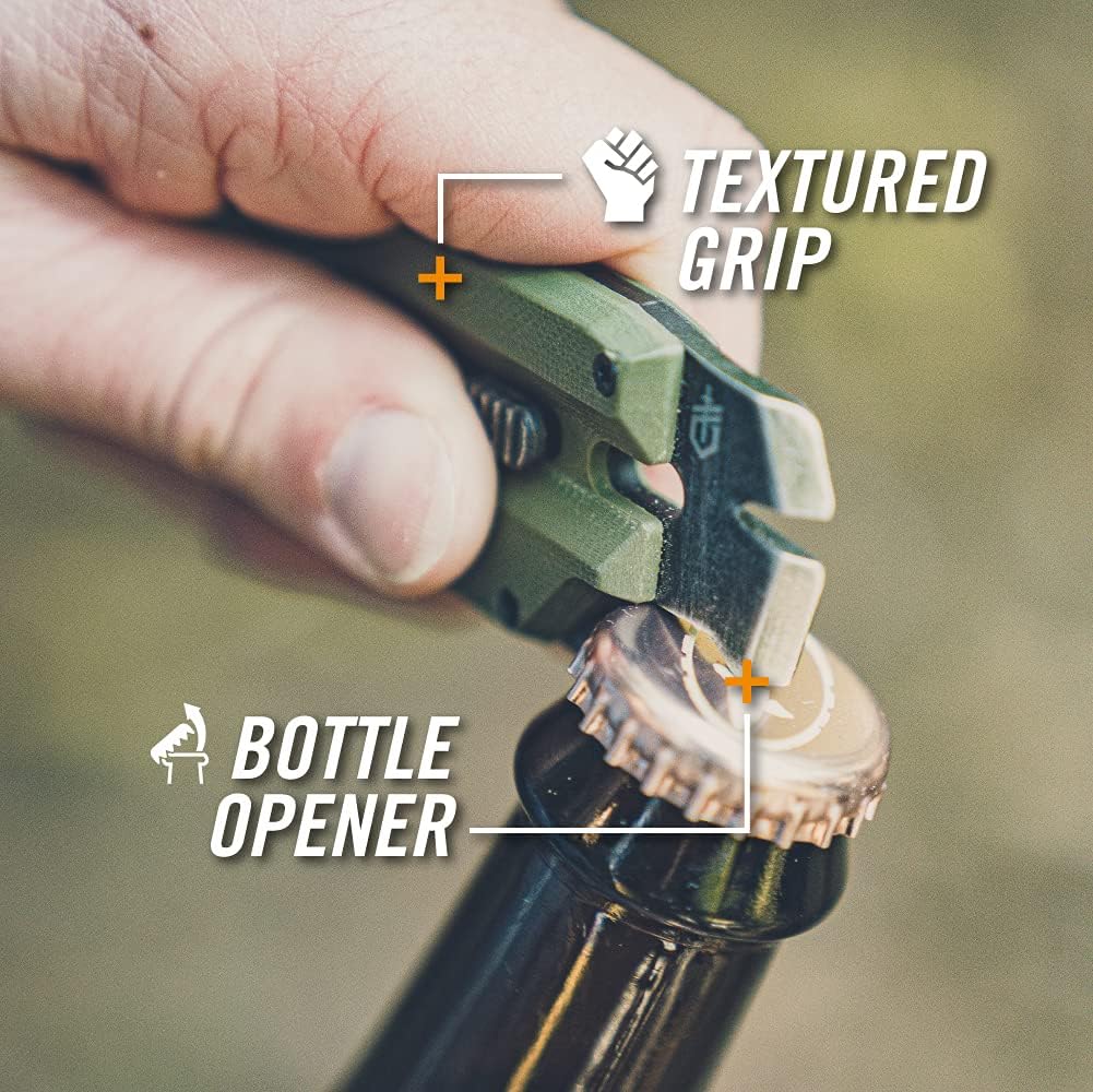 Prybrid Pocket Knife Multitool 8-in-1 Box Cutter, Bottle Opener,Blue