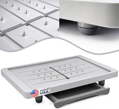 Large Cutting Board - Plus Meal Prep System with Juice Groove, Spikes, Drip Tray & Removable BPA Free Cutting Board - Patented Multi-Feature Design Carving Board - BBQ & Kitchen Essential