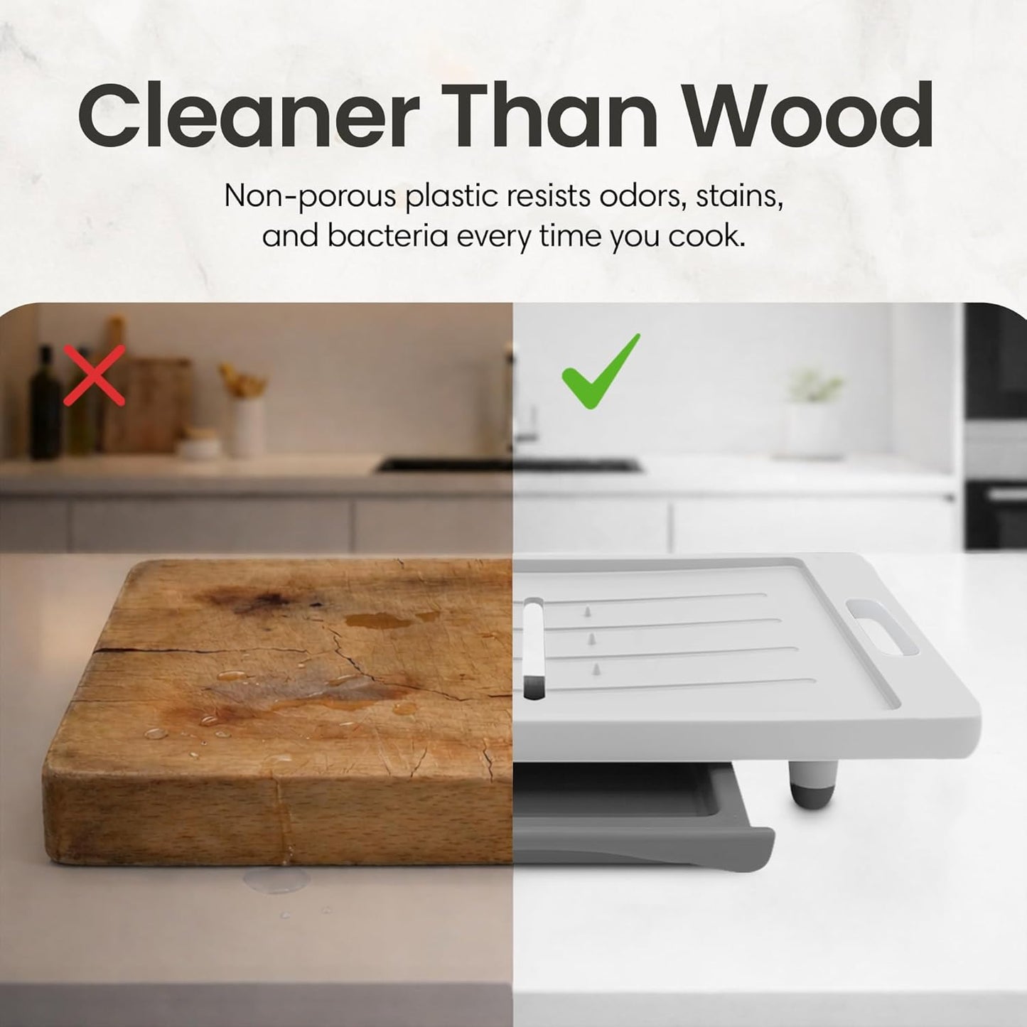 Large Cutting Board - Plus Meal Prep System with Juice Groove, Spikes, Drip Tray & Removable BPA Free Cutting Board - Patented Multi-Feature Design Carving Board - BBQ & Kitchen Essential