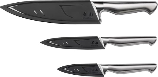 Cangshan Sanford Series 1027174 German Steel 3-Piece Knife Starter Set with Sheaths