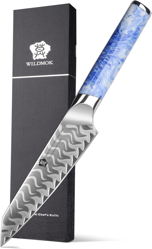 Utility Knife 5 Inch, Ultra Sharp Kitchen Fruit Knives, 7 Layer Alloy Steel Peeling Knife with Resin Handle - Qing Series