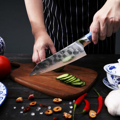 Utility Knife 5 Inch, Ultra Sharp Kitchen Fruit Knives, 7 Layer Alloy Steel Peeling Knife with Resin Handle - Qing Series