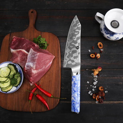 Utility Knife 5 Inch, Ultra Sharp Kitchen Fruit Knives, 7 Layer Alloy Steel Peeling Knife with Resin Handle - Qing Series