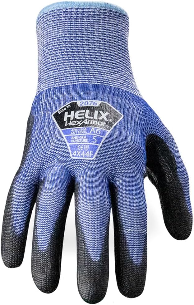 Seamless A6-Level Cut-Resistant Durable Long Lasting Puncture Resistant Safety Gloves | Helix 2076