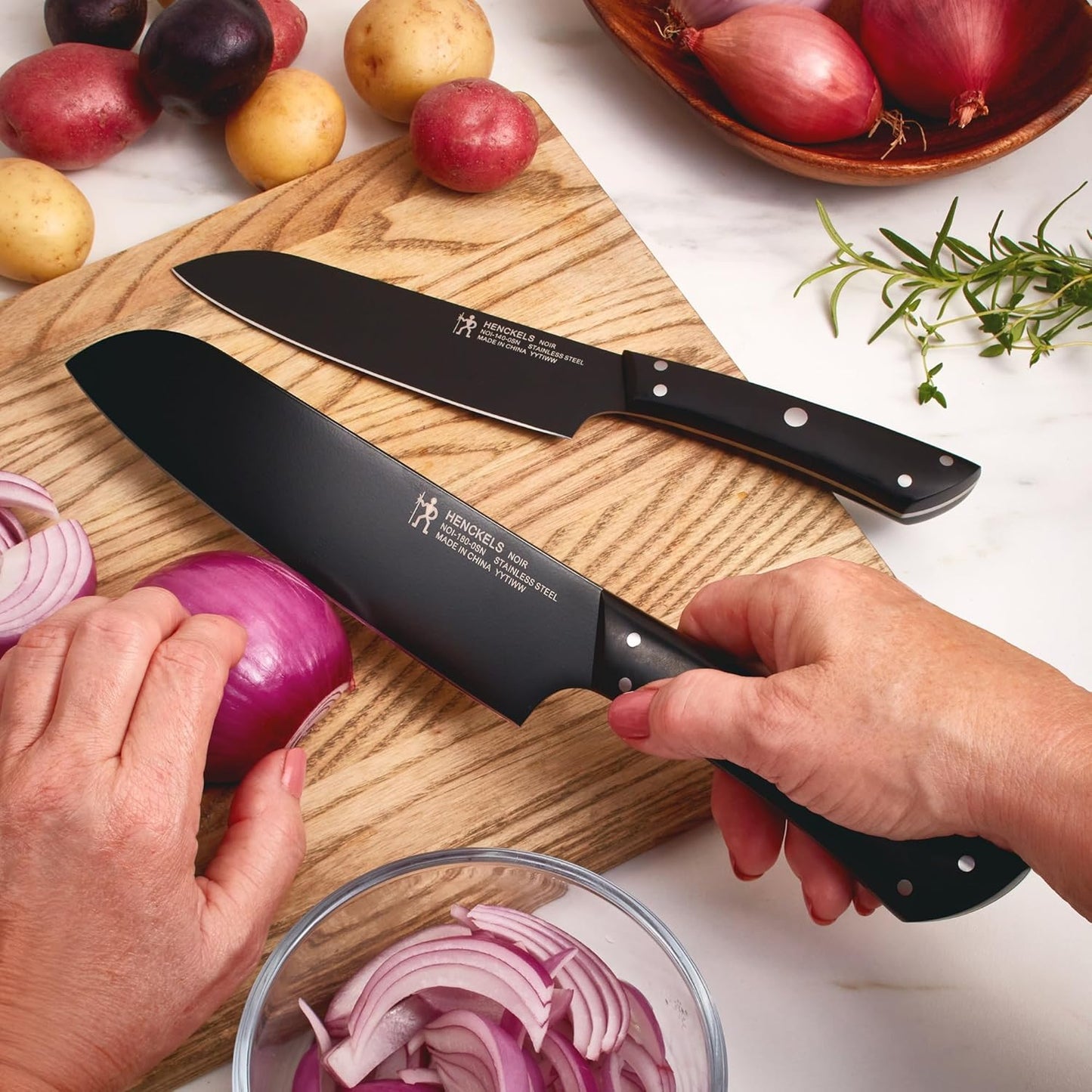 Noir 2-pc Asian Knife Set