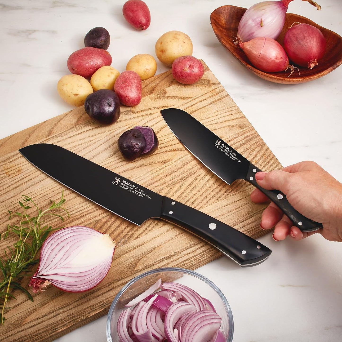 Noir 2-pc Asian Knife Set