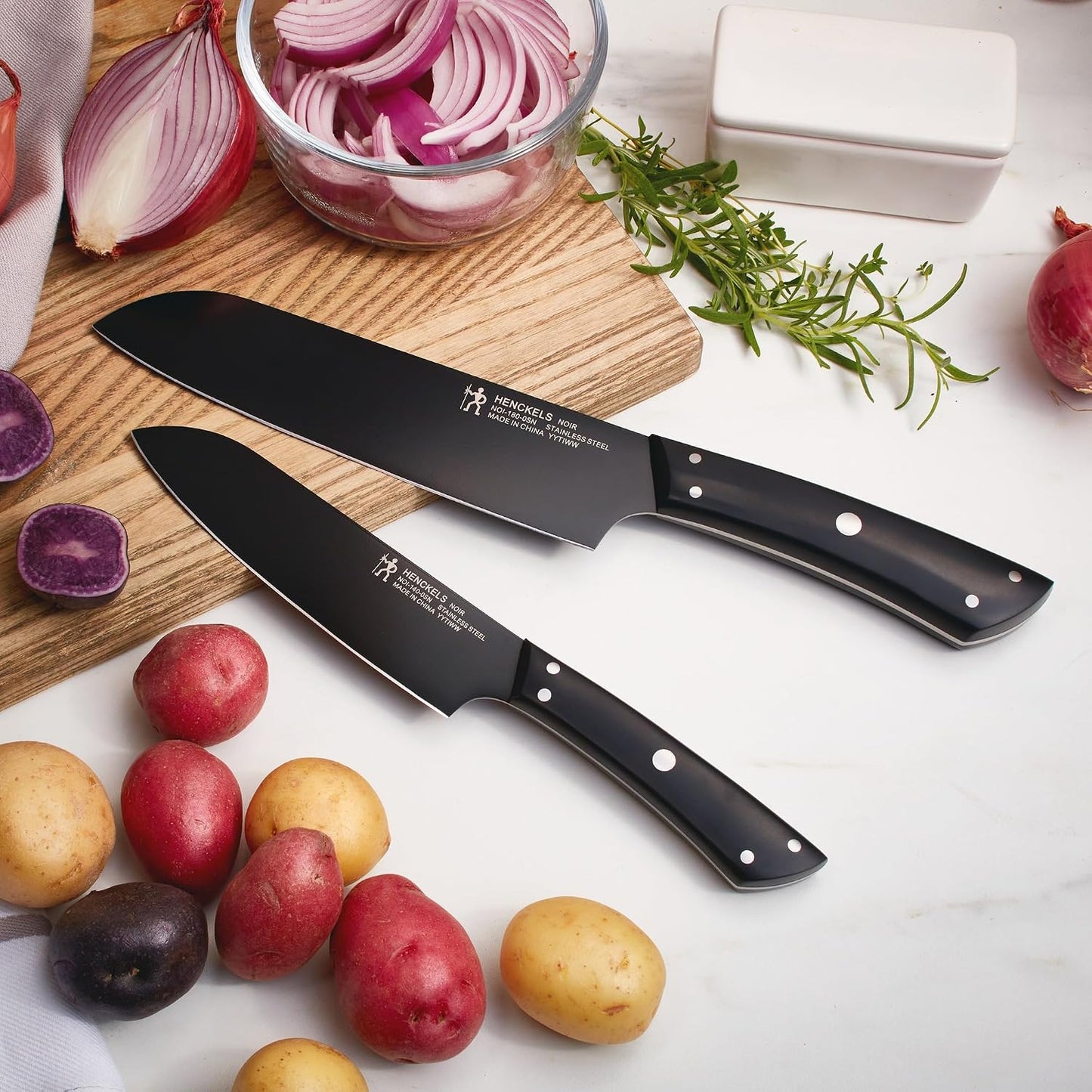 Noir 2-pc Asian Knife Set