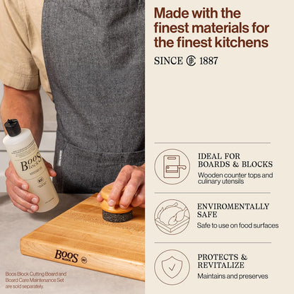 2-Piece All-Natural Care & Maintenance Set – 16 oz Mystery Oil & 5 oz Board Cream for Butcher Blocks, Cutting Boards, Wood Countertops, and Wooden Utensils