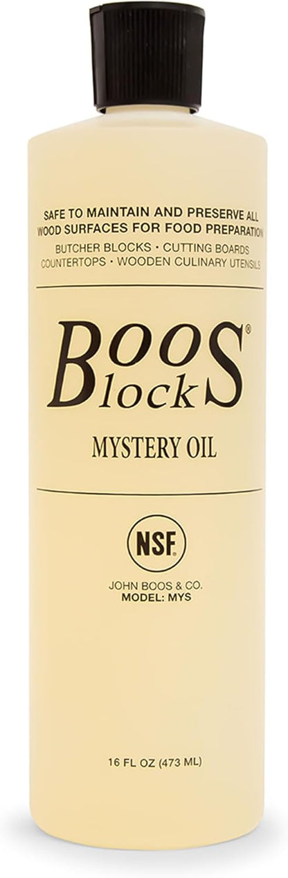 2-Piece All-Natural Care & Maintenance Set – 16 oz Mystery Oil & 5 oz Board Cream for Butcher Blocks, Cutting Boards, Wood Countertops, and Wooden Utensils