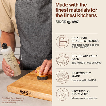 2-Piece All-Natural Care & Maintenance Set – 16 oz Mystery Oil & 5 oz Board Cream for Butcher Blocks, Cutting Boards, Wood Countertops, and Wooden Utensils
