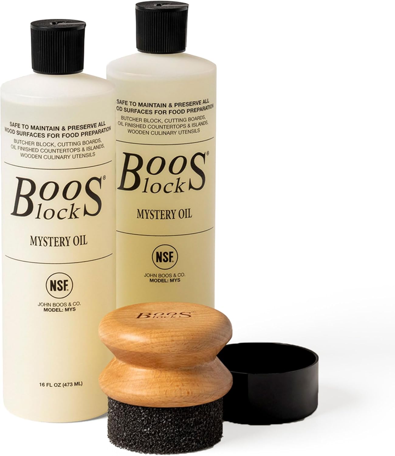 2-Piece All-Natural Care & Maintenance Set – 16 oz Mystery Oil & 5 oz Board Cream for Butcher Blocks, Cutting Boards, Wood Countertops, and Wooden Utensils