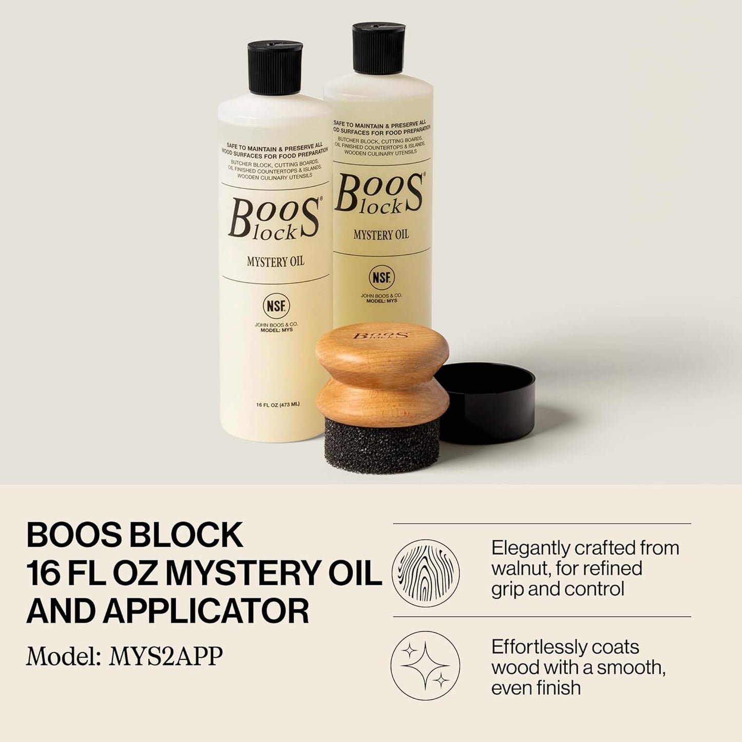 2-Piece All-Natural Care & Maintenance Set – 16 oz Mystery Oil & 5 oz Board Cream for Butcher Blocks, Cutting Boards, Wood Countertops, and Wooden Utensils