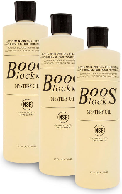 2-Piece All-Natural Care & Maintenance Set – 16 oz Mystery Oil & 5 oz Board Cream for Butcher Blocks, Cutting Boards, Wood Countertops, and Wooden Utensils