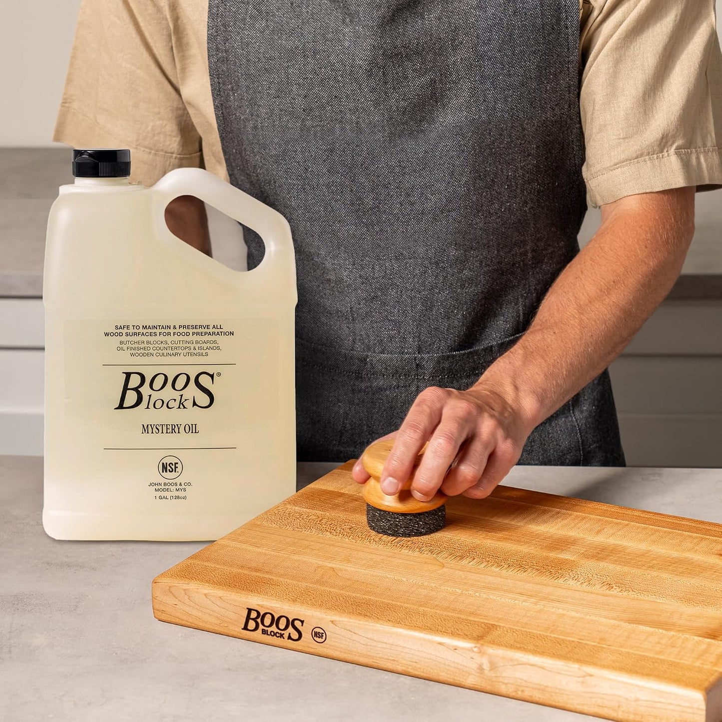 2-Piece All-Natural Care & Maintenance Set – 16 oz Mystery Oil & 5 oz Board Cream for Butcher Blocks, Cutting Boards, Wood Countertops, and Wooden Utensils