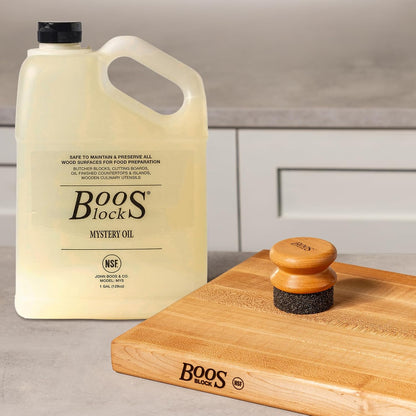 2-Piece All-Natural Care & Maintenance Set – 16 oz Mystery Oil & 5 oz Board Cream for Butcher Blocks, Cutting Boards, Wood Countertops, and Wooden Utensils