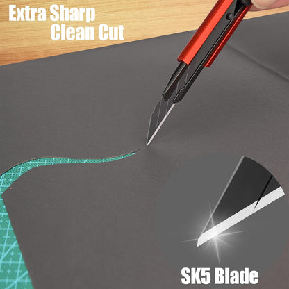 Utility Knife, 6 Pcs Box Cutter, 20 Pcs 9mm Blades Blades Inside