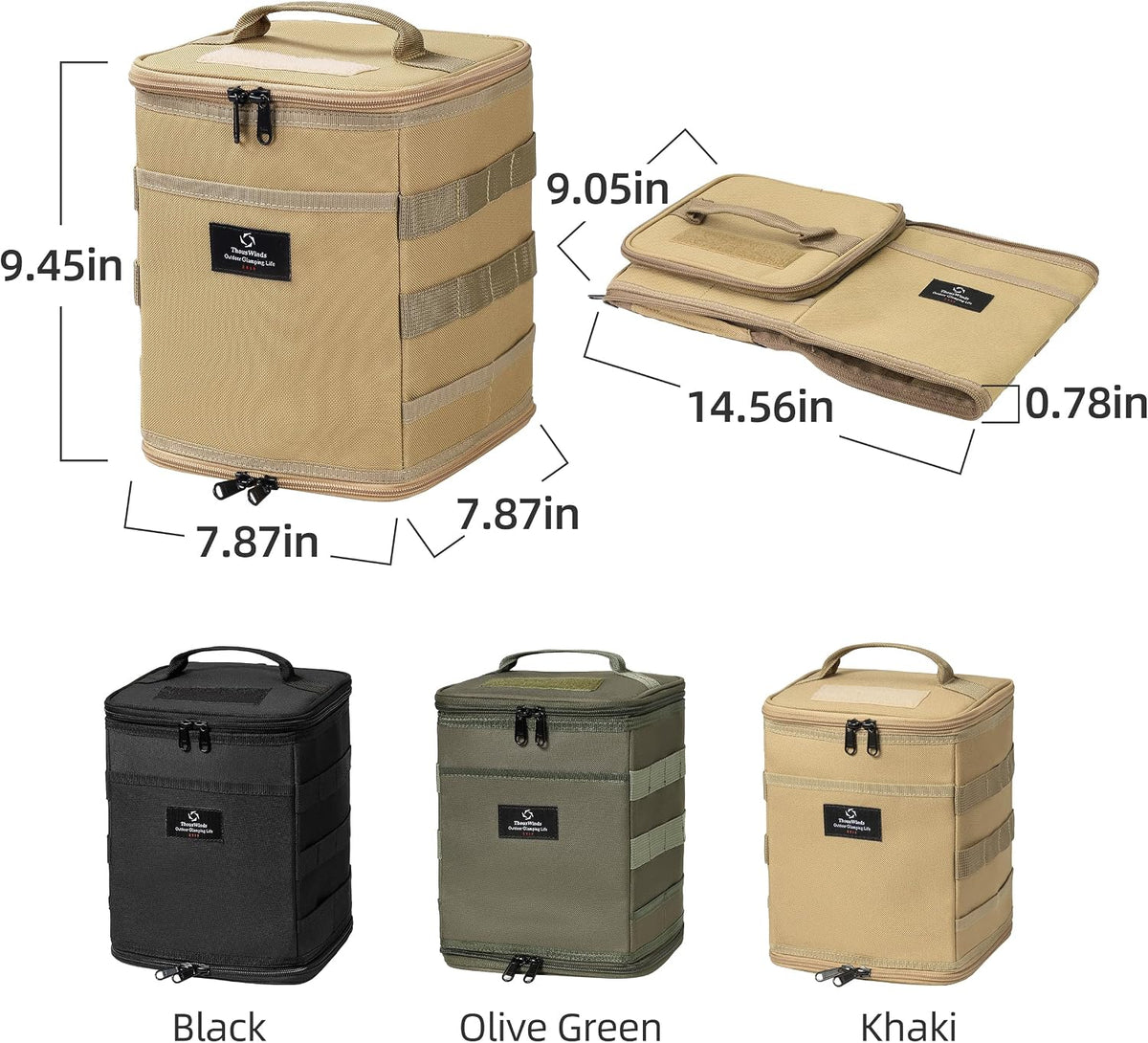 Tactical Camping Storage Bag 9.6L, Black