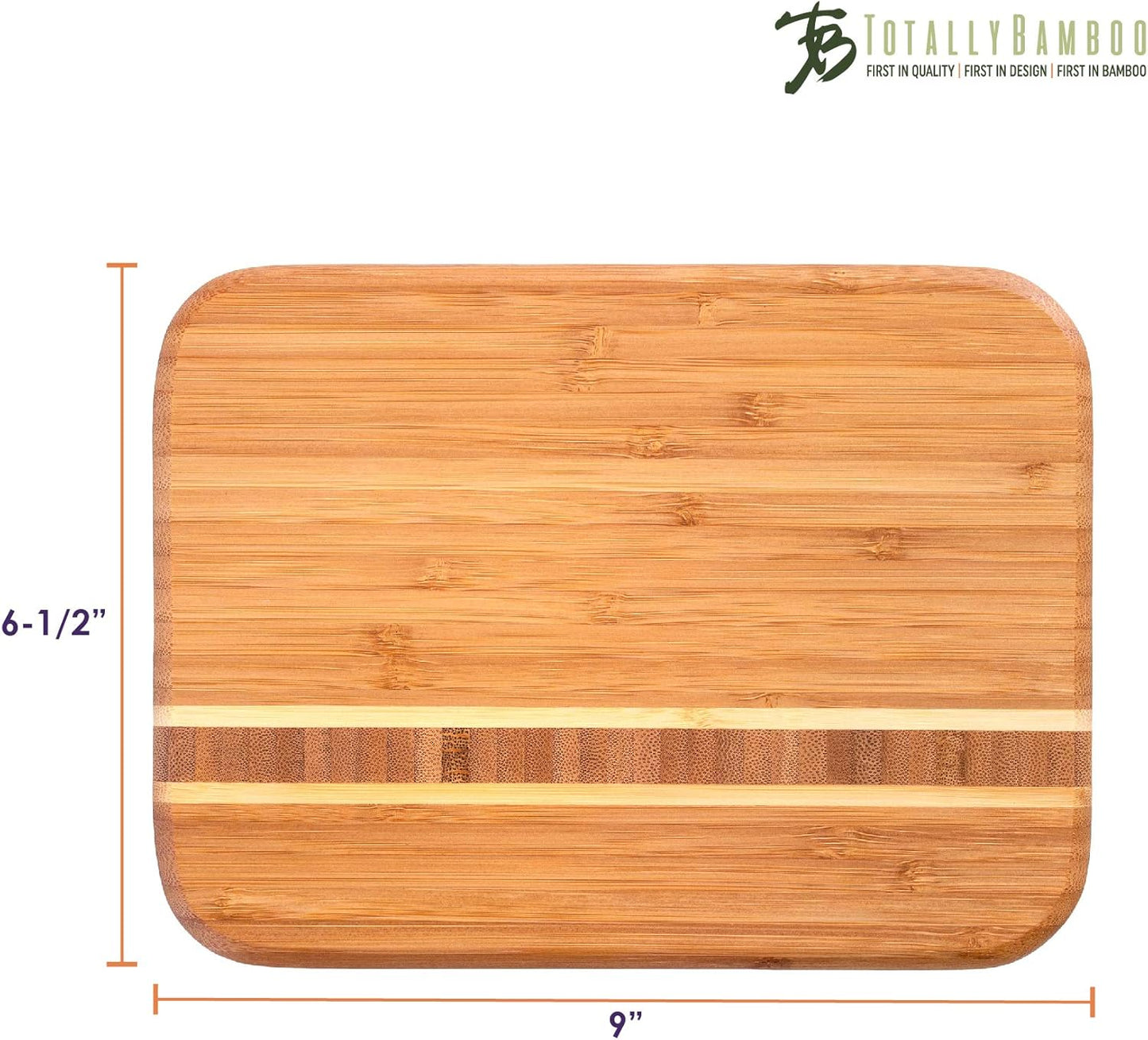 Barbados Bamboo Wood Cutting Board, 9" x 6.5"