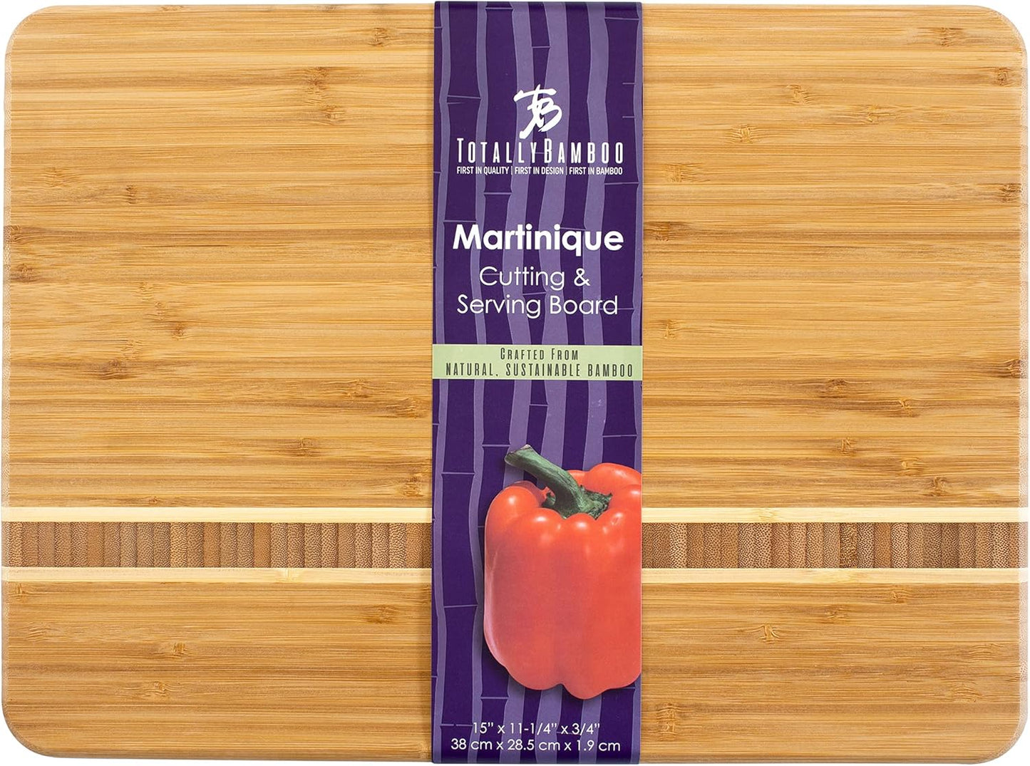 Barbados Bamboo Wood Cutting Board, 9" x 6.5"