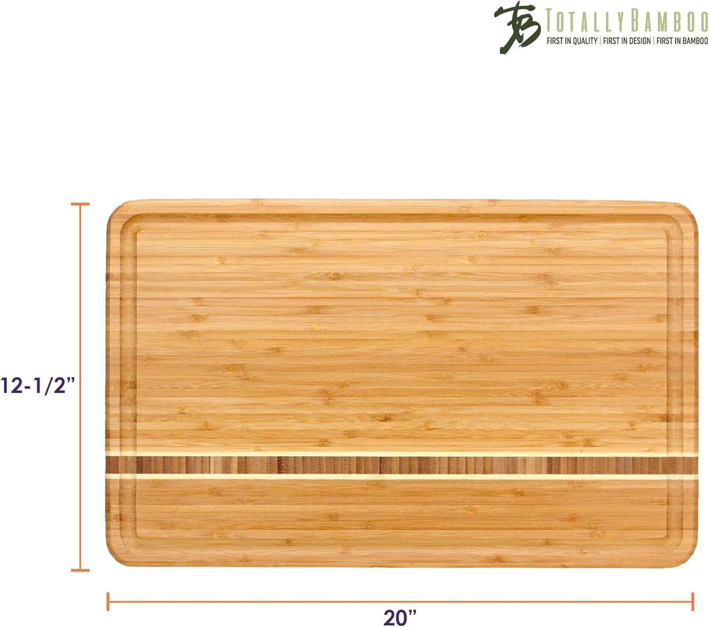 Barbados Bamboo Wood Cutting Board, 9" x 6.5"