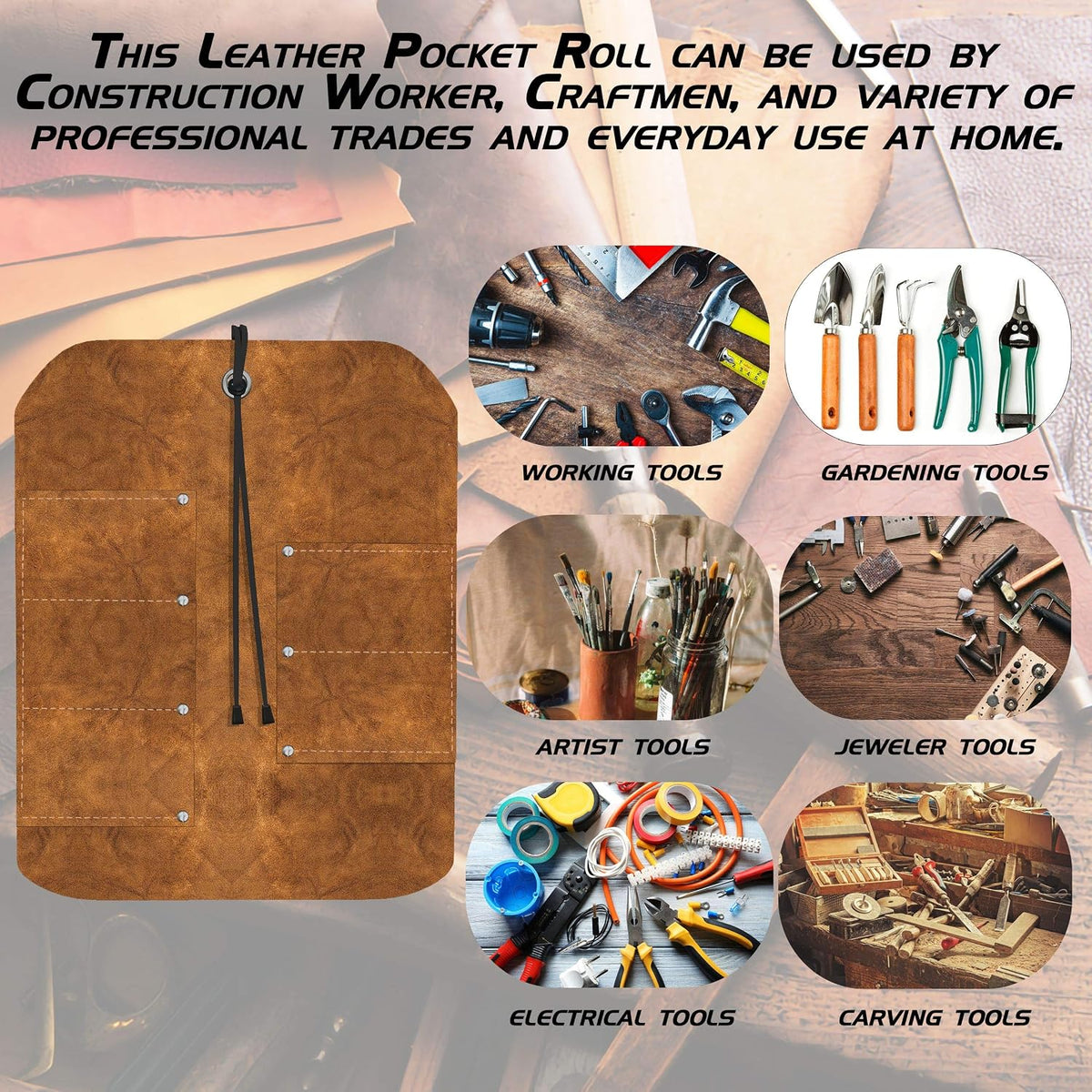 UJ Ramelson Pocket Leather Tool Roll