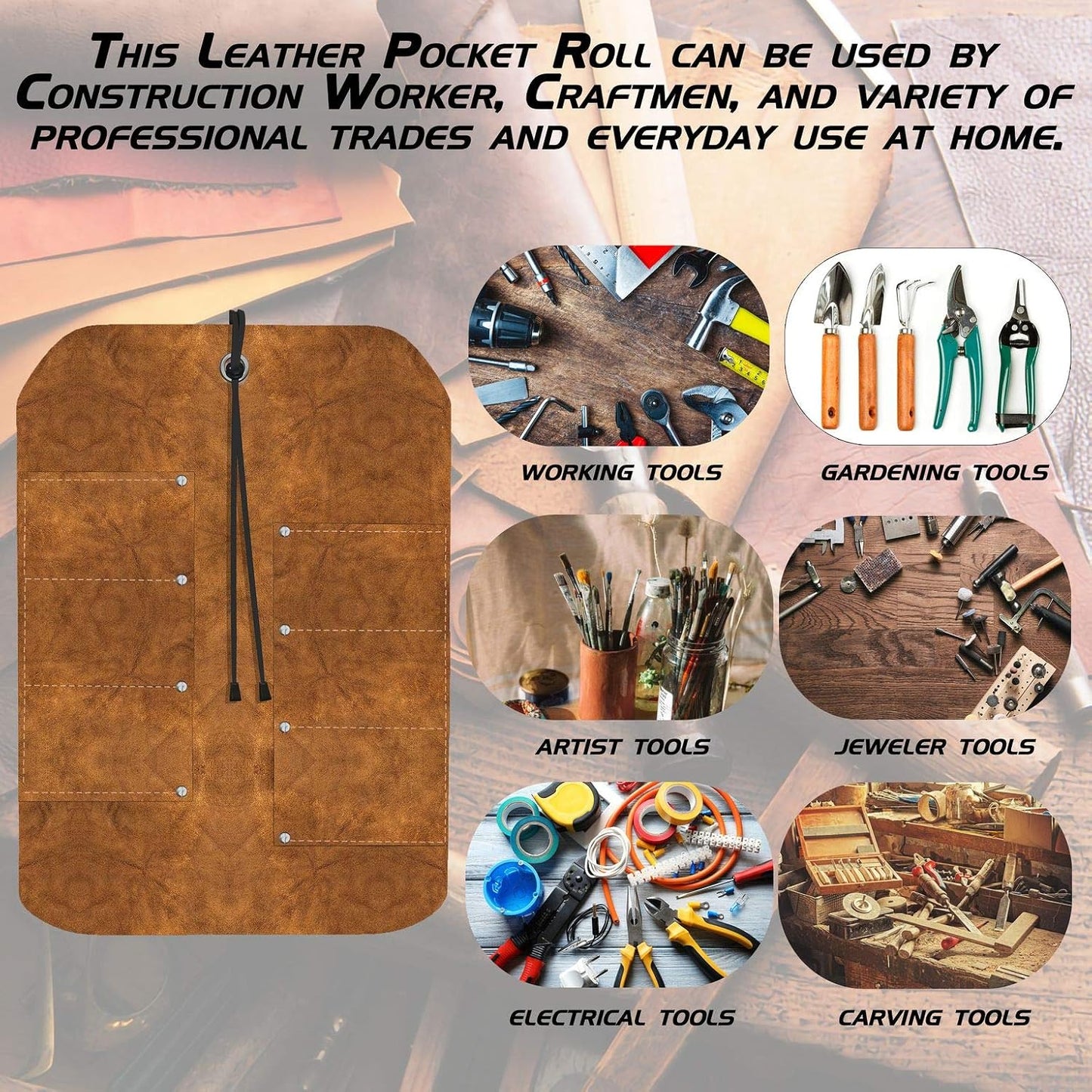 UJ Ramelson Pocket Leather Tool Roll