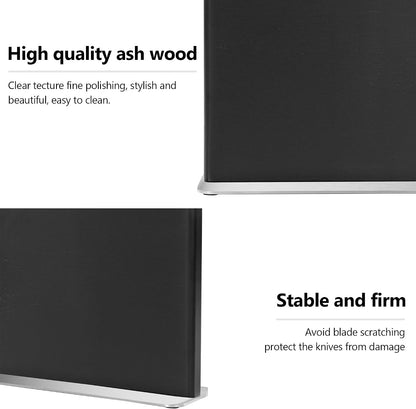 Magnetic Knife Holder, Double Sided Magnetic Knife Block, Ash Wood Rack Magnetic Stands for Multipurpose Storage Knife Holder - 11 x 9.4 Inches