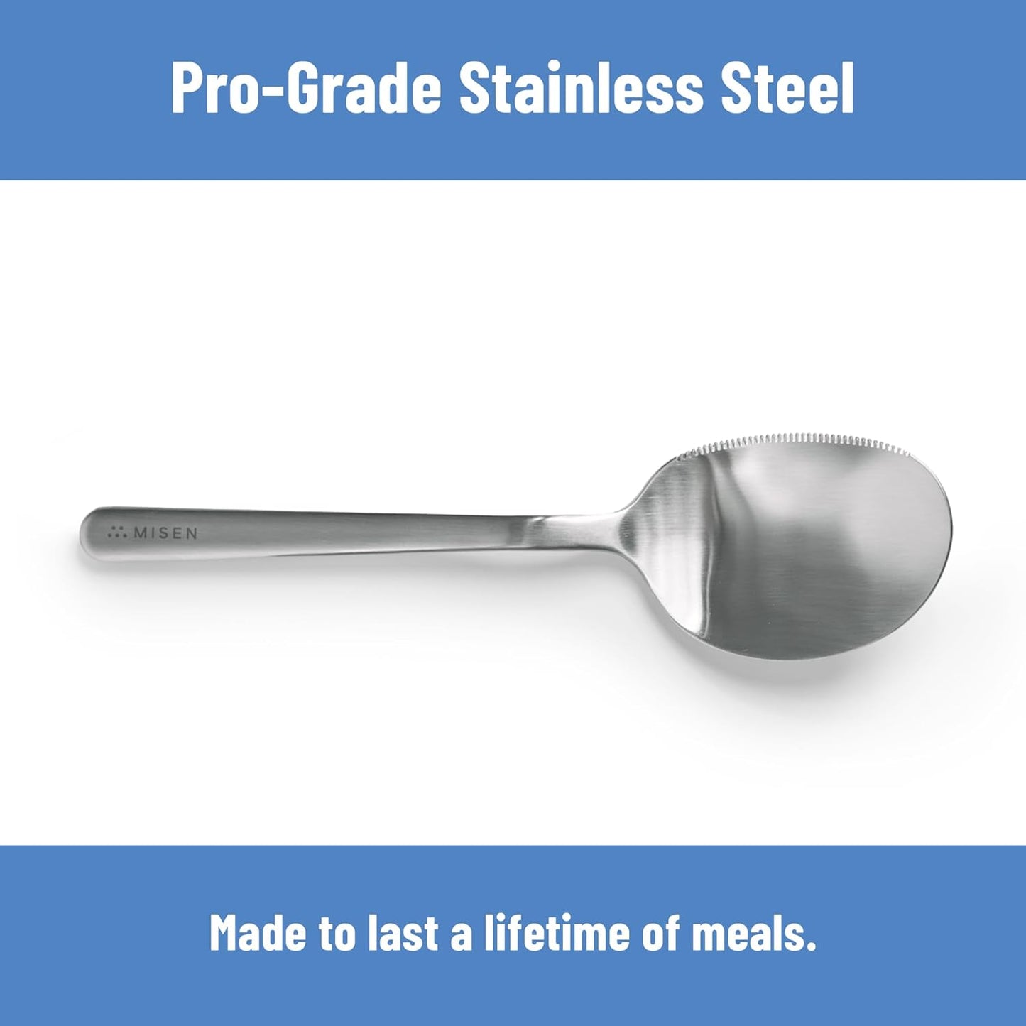 Serrated Chef Spoon – Stainless Steel Multipurpose Cooking Spoon with Cutting Edge for Slicing Avocados Scooping Casseroles Breaking Ground Meat and Serving at the Table