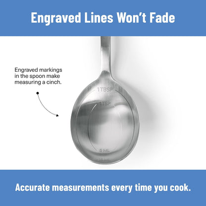 Serrated Chef Spoon – Stainless Steel Multipurpose Cooking Spoon with Cutting Edge for Slicing Avocados Scooping Casseroles Breaking Ground Meat and Serving at the Table