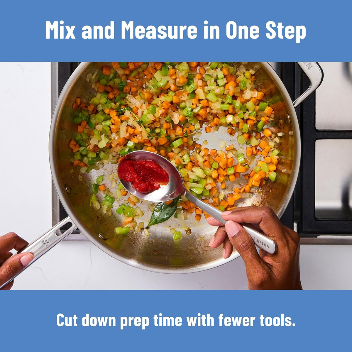 Serrated Chef Spoon – Stainless Steel Multipurpose Cooking Spoon with Cutting Edge for Slicing Avocados Scooping Casseroles Breaking Ground Meat and Serving at the Table