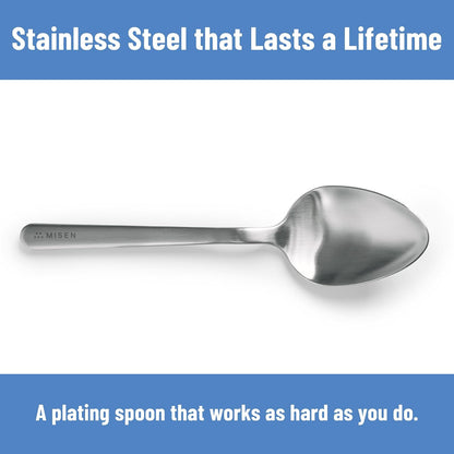 Serrated Chef Spoon – Stainless Steel Multipurpose Cooking Spoon with Cutting Edge for Slicing Avocados Scooping Casseroles Breaking Ground Meat and Serving at the Table