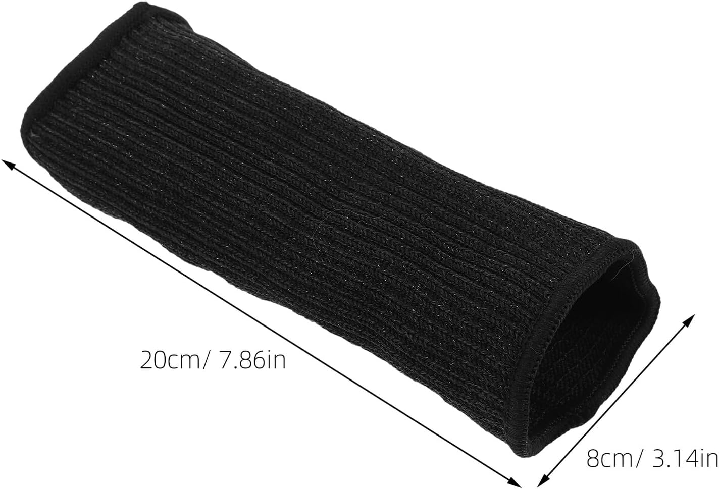 Cut Resistant Protective Arm Sleeves 20cm Length, 2 Pcs Black Anti-cut Welding and Gardening Sleeves for Carpentry, Mechanics, and Outdoor Work Safety