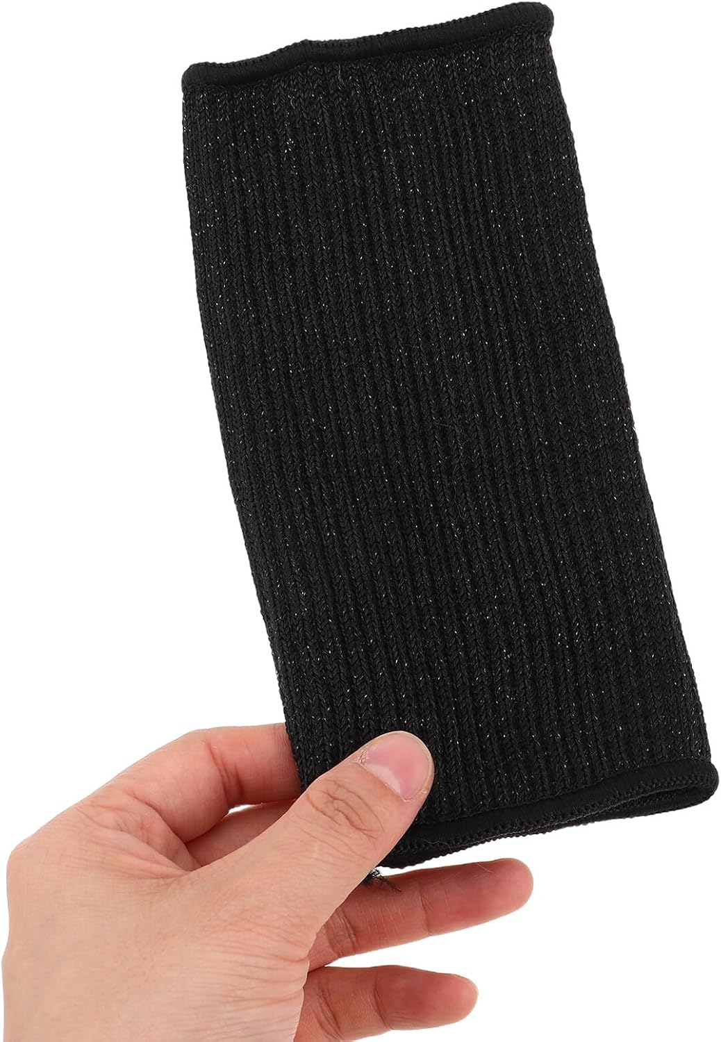 Cut Resistant Protective Arm Sleeves 20cm Length, 2 Pcs Black Anti-cut Welding and Gardening Sleeves for Carpentry, Mechanics, and Outdoor Work Safety