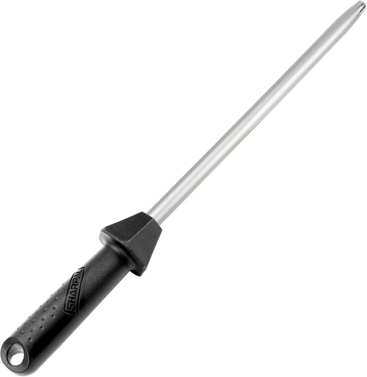 119N Diamond Sharpening Steel Professional Knife Sharpener | Solid Honing Rod Built-In Angle Guides, Sharpens & Realigns Edges, Polishes Edges, For Chef & Kitchen Knives