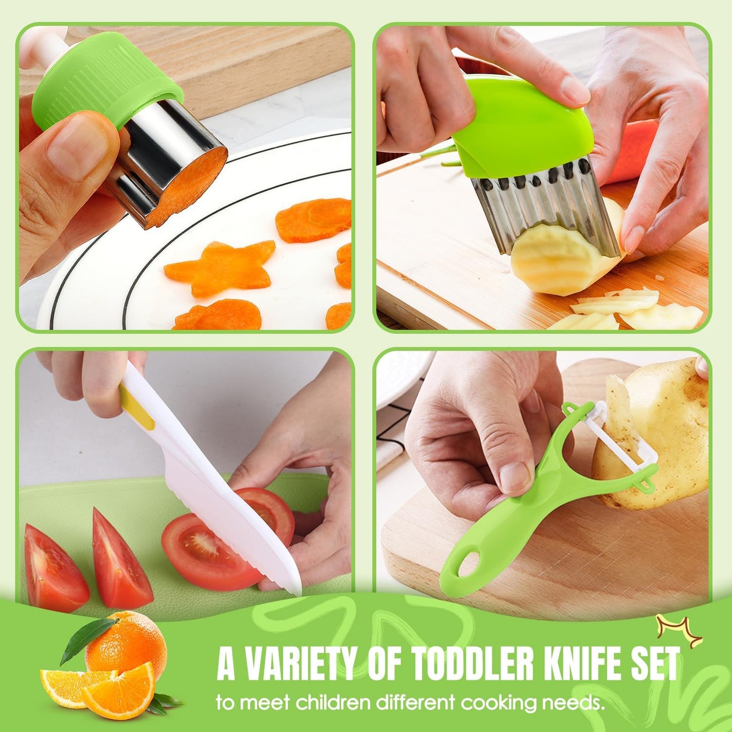 Kids Cooking Sets Real, Kids Cooking and Baking Set with Storage Case Kid Safe Knives Cutting Board Apron Cookbook Toddler Cooking Utensils, Montessori Kitchen Tools, Birthday Gifts for Girls Boys