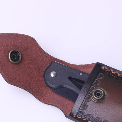 4.5" Pocket Sheath, Genuine Leather Sheaths for Belt, Buck Pocket Holster Case, Shop Sheath Holder for Men (Large-5.47 * 2.48in)
