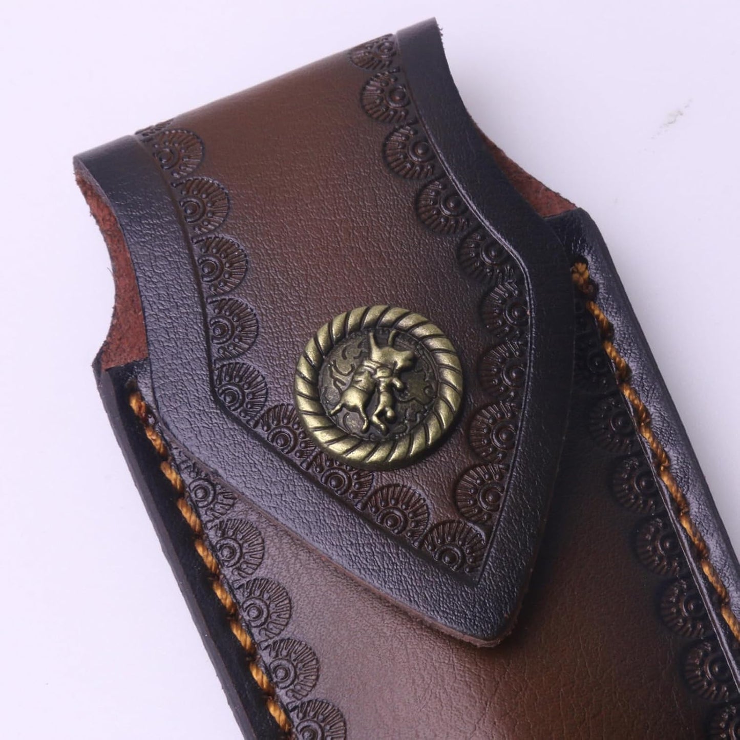 4.5" Pocket Sheath, Genuine Leather Sheaths for Belt, Buck Pocket Holster Case, Shop Sheath Holder for Men (Large-5.47 * 2.48in)