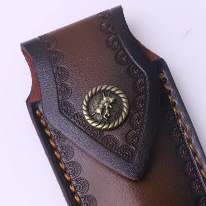 4.5" Pocket Sheath, Genuine Leather Sheaths for Belt, Buck Pocket Holster Case, Shop Sheath Holder for Men (Large-5.47 * 2.48in)