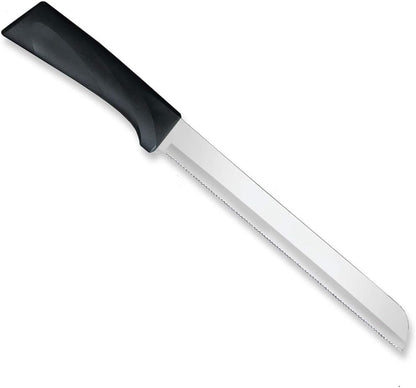 Anthem Series 8" Bread Knife (W443), Black Handle | Stainless Steel Serrated Blade, Black Resin Handle
