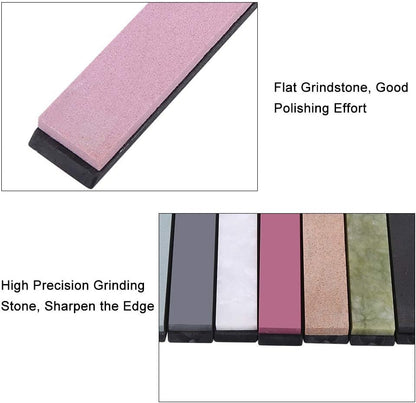 8Pcs Knife Sharpening Whetstone Set – 240 to 10000 Grit Oilstone Knife Sharpener Kit for Kitchen & Outdoor Tools, Professional Polishing Stones