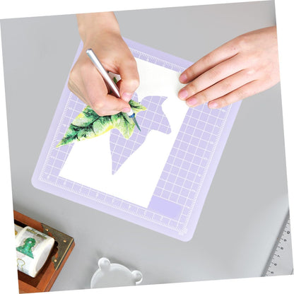 3pcs PVC Cutting Mat Translucent Grip Fabric Quilting Cut Mat Durable Non Slip Square Cutting Mat Pad for Scrapbooking Sewing 6x6cm 8x8cm 10x10cm