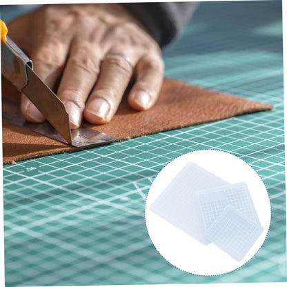 3pcs PVC Cutting Mat Translucent Grip Fabric Quilting Cut Mat Durable Non Slip Square Cutting Mat Pad for Scrapbooking Sewing 6x6cm 8x8cm 10x10cm