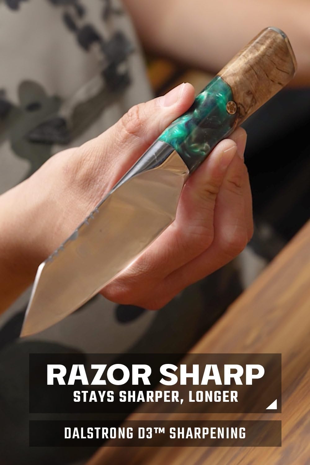 Valhalla 4" Paring Knife — 9CR18MOV HC Steel (8–12° Edge), Unique Wood + Resin Handle — For Peeling, Deveining, Trim Work & Precision Prep — Leather Sheath, Customer Support