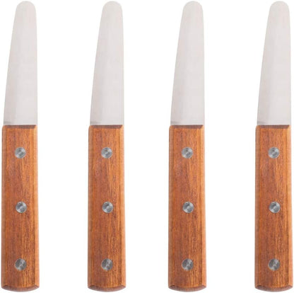 Betolla 7-Inch Clam Knife – Stainless Steel 3-Inch Blade with Riveted Wood Handle, Seafood Shucking Knife Tool for Clams, Oysters & Shellfish