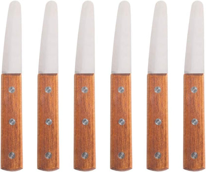 Betolla 7-Inch Clam Knife – Stainless Steel 3-Inch Blade with Riveted Wood Handle, Seafood Shucking Knife Tool for Clams, Oysters & Shellfish