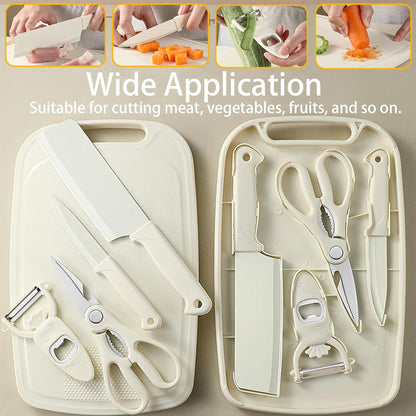 Knife and Cutting Board Set for Camping Travel College,Green