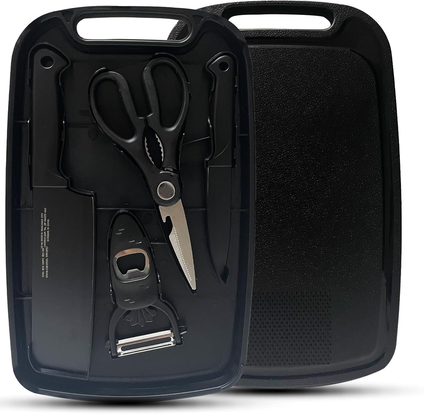 Knife and Cutting Board Set for Camping Travel College,Green